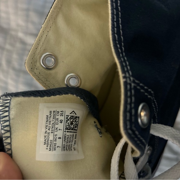 Converse All Star Navy High Top Sneakers - Picture 3 of 4